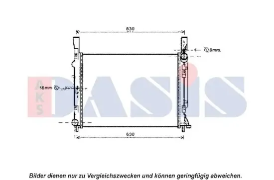 Kühler, Motorkühlung AKS DASIS 180087N Bild Kühler, Motorkühlung AKS DASIS 180087N