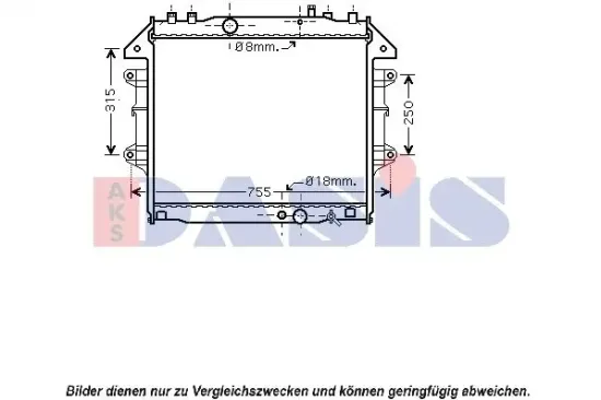 Kühler, Motorkühlung AKS DASIS 210190N Bild Kühler, Motorkühlung AKS DASIS 210190N