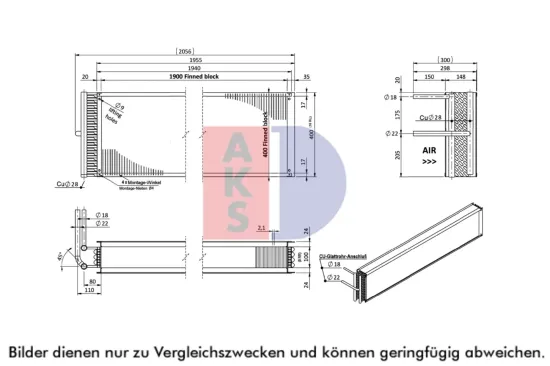 Kühler, Motorkühlung AKS DASIS 300014N Bild Kühler, Motorkühlung AKS DASIS 300014N
