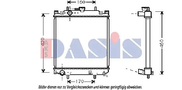 Kühler, Motorkühlung AKS DASIS 360410N