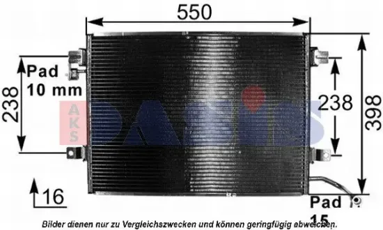 Kondensator, Klimaanlage AKS DASIS 372012N Bild Kondensator, Klimaanlage AKS DASIS 372012N