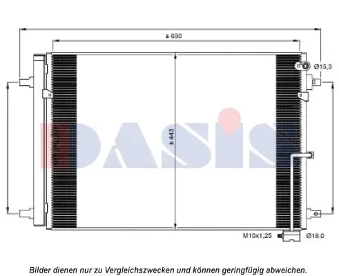 Kondensator, Klimaanlage AKS DASIS 482027N Bild Kondensator, Klimaanlage AKS DASIS 482027N