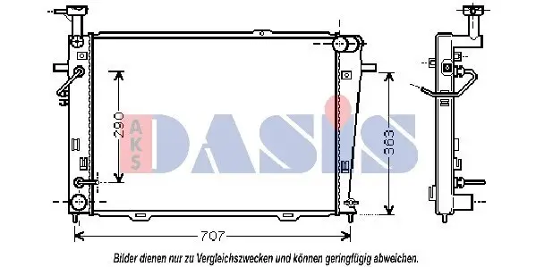 Kühler, Motorkühlung AKS DASIS 510041N