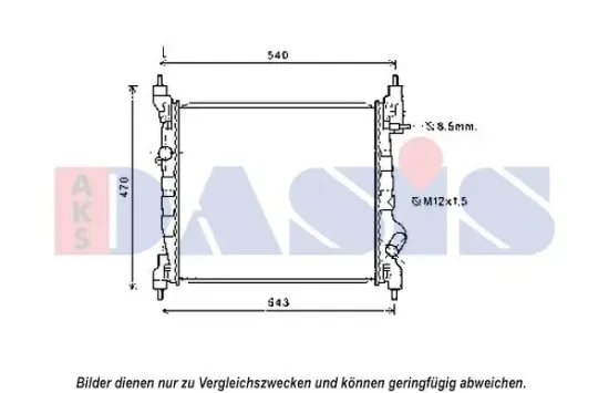 Kühler, Motorkühlung AKS DASIS 510156N Bild Kühler, Motorkühlung AKS DASIS 510156N