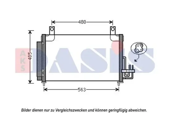 Kondensator, Klimaanlage AKS DASIS 562063N Bild Kondensator, Klimaanlage AKS DASIS 562063N