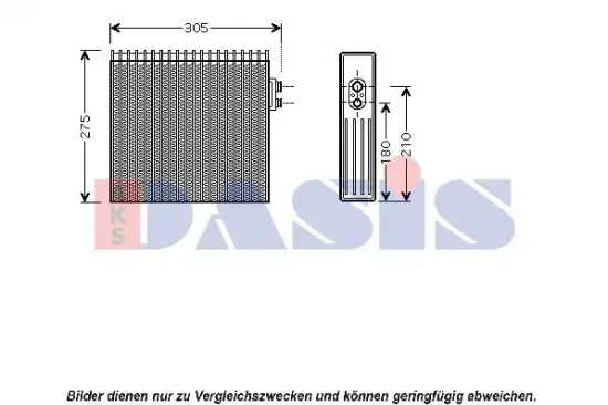 Verdampfer, Klimaanlage AKS DASIS 820062N Bild Verdampfer, Klimaanlage AKS DASIS 820062N