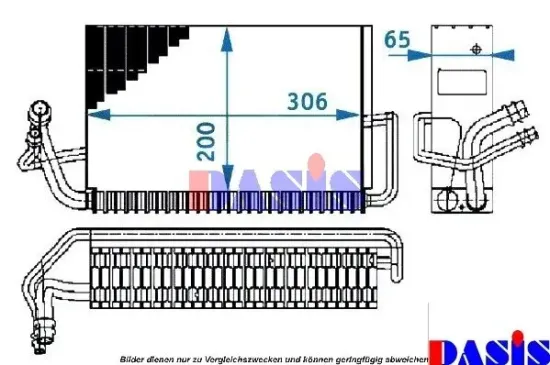 Verdampfer, Klimaanlage AKS DASIS 820141N Bild Verdampfer, Klimaanlage AKS DASIS 820141N