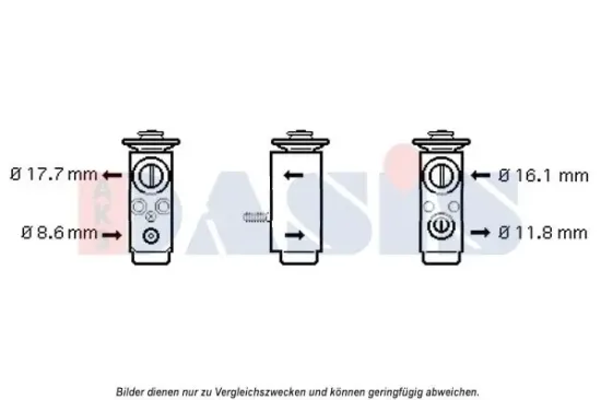 Expansionsventil, Klimaanlage AKS DASIS 840172N Bild Expansionsventil, Klimaanlage AKS DASIS 840172N