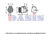 Kompressor, Klimaanlage 12 V AKS DASIS 850379N