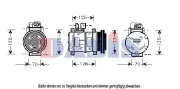 Kompressor, Klimaanlage 12 V AKS DASIS 850766N