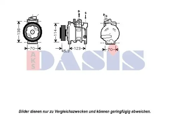 Kompressor, Klimaanlage AKS DASIS 851552N Bild Kompressor, Klimaanlage AKS DASIS 851552N