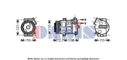 Kompressor, Klimaanlage 12 V AKS DASIS 851555N