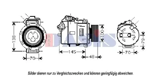 Kompressor, Klimaanlage 12 V AKS DASIS 851804N Bild Kompressor, Klimaanlage 12 V AKS DASIS 851804N