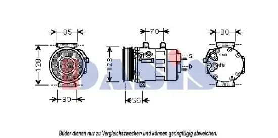 Kompressor, Klimaanlage AKS DASIS 851815N Bild Kompressor, Klimaanlage AKS DASIS 851815N