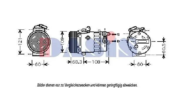 Kompressor, Klimaanlage AKS DASIS 851861N