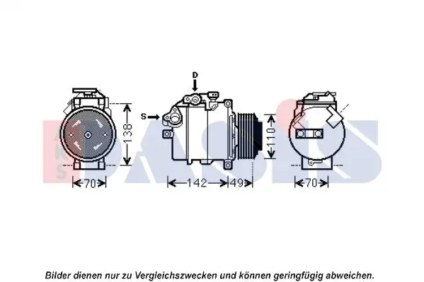 Kompressor, Klimaanlage AKS DASIS 851913N