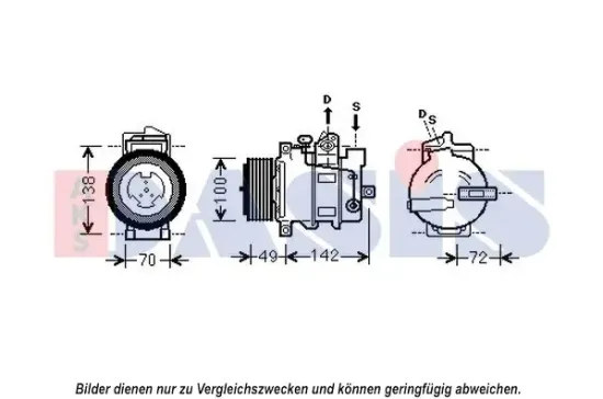 Kompressor, Klimaanlage AKS DASIS 852585N Bild Kompressor, Klimaanlage AKS DASIS 852585N