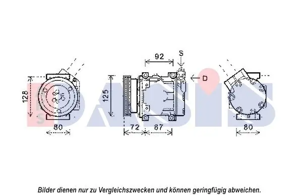 Kompressor, Klimaanlage AKS DASIS 852605N