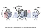Kompressor, Klimaanlage 12 V AKS DASIS 852627N