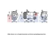 Kompressor, Klimaanlage 12 V AKS DASIS 852686N