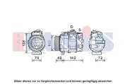 Kompressor, Klimaanlage 12 V AKS DASIS 852711N