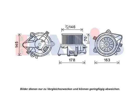 Elektromotor, Innenraumgebläse 12 V AKS DASIS 870447N Bild Elektromotor, Innenraumgebläse 12 V AKS DASIS 870447N