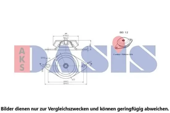 Lagerung, Kühler AKS DASIS 881501N Bild Lagerung, Kühler AKS DASIS 881501N