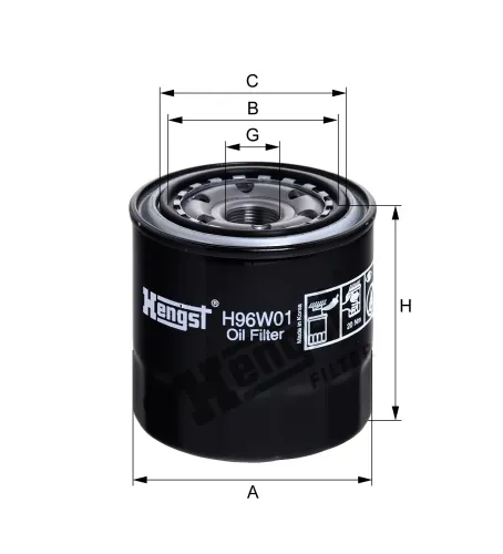 Ölfilter HENGST FILTER H96W01 Bild Ölfilter HENGST FILTER H96W01