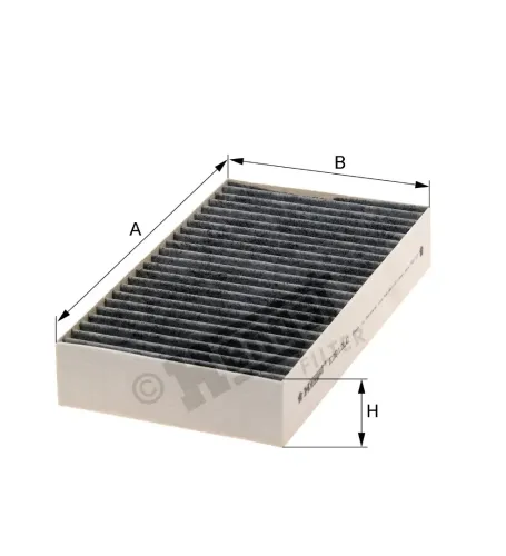 Filter, Innenraumluft HENGST FILTER E2912LC Bild Filter, Innenraumluft HENGST FILTER E2912LC