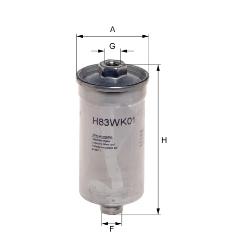 Kraftstofffilter HENGST FILTER H83WK01 Bild Kraftstofffilter HENGST FILTER H83WK01