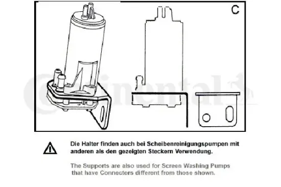 Waschwasserpumpe, Scheibenreinigung 12 V VDO/CONTINENTAL 246-075-017-002Z Bild Waschwasserpumpe, Scheibenreinigung 12 V VDO/CONTINENTAL 246-075-017-002Z