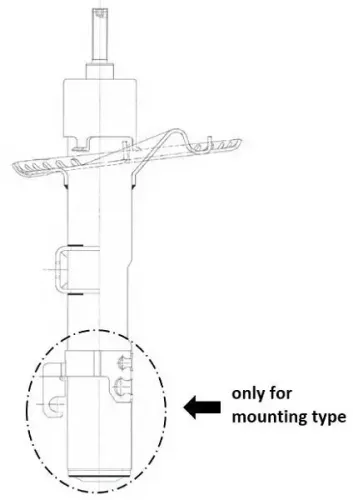 Stoßdämpfer Vorderachse KYB 335840 Bild Stoßdämpfer Vorderachse KYB 335840