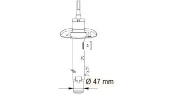 Stoßdämpfer Vorderachse rechts KYB 339709 Bild Stoßdämpfer Vorderachse rechts KYB 339709