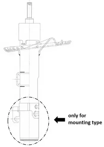 Stoßdämpfer Vorderachse KYB 335840 Bild Stoßdämpfer Vorderachse KYB 335840