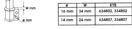 Stoßdämpfer Vorderachse KYB 334802 Bild Stoßdämpfer Vorderachse KYB 334802