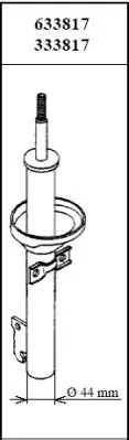 Stoßdämpfer Vorderachse KYB 333817 Bild Stoßdämpfer Vorderachse KYB 333817