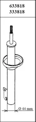 Stoßdämpfer Vorderachse KYB 633818 Bild Stoßdämpfer Vorderachse KYB 633818