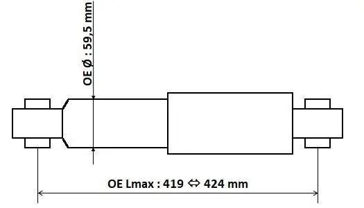 Stoßdämpfer Hinterachse KYB 3450001 Bild Stoßdämpfer Hinterachse KYB 3450001