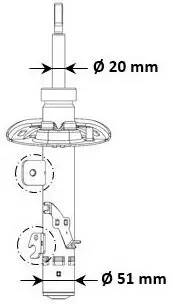 Stoßdämpfer KYB 3338057 Bild Stoßdämpfer KYB 3338057