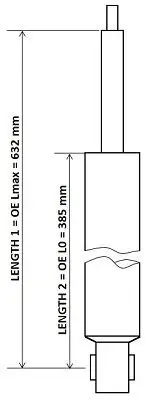 Stoßdämpfer Hinterachse KYB 343328 Bild Stoßdämpfer Hinterachse KYB 343328