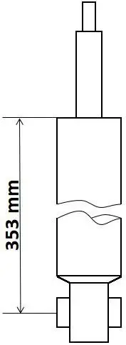 Stoßdämpfer Hinterachse KYB 343836 Bild Stoßdämpfer Hinterachse KYB 343836