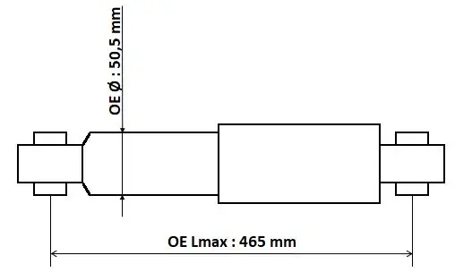 Stoßdämpfer Hinterachse KYB 345700 Bild Stoßdämpfer Hinterachse KYB 345700