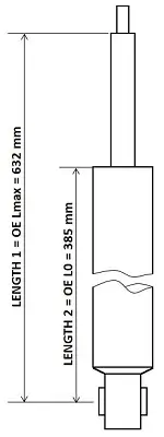 Stoßdämpfer Hinterachse KYB 343328 Bild Stoßdämpfer Hinterachse KYB 343328