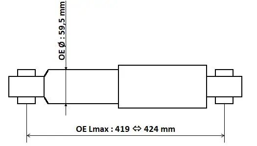 Stoßdämpfer Hinterachse KYB 3450001 Bild Stoßdämpfer Hinterachse KYB 3450001