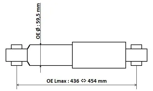 Stoßdämpfer Hinterachse KYB 3450003 Bild Stoßdämpfer Hinterachse KYB 3450003