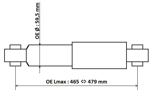 Stoßdämpfer Hinterachse KYB 3450023 Bild Stoßdämpfer Hinterachse KYB 3450023