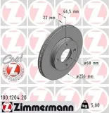 Bremsscheibe ZIMMERMANN 100.1204.20