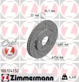 Bremsscheibe Hinterachse ZIMMERMANN 100.1241.52