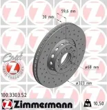 Bremsscheibe Vorderachse ZIMMERMANN 100.3303.52