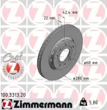 Bremsscheibe ZIMMERMANN 100.3313.20